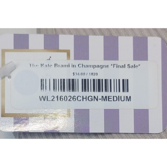 Wishlist Bralette Brami In Champagne Ribbed Knit Crop Tank Top Womens Med NEW - Picture 4 of 8